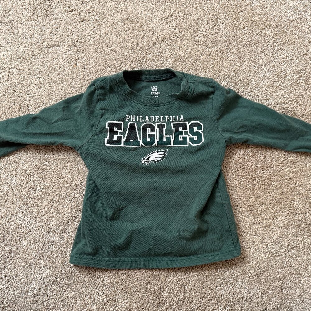 Boys Kids Philadelphia Eagles long sleeve football t-shirt 3T